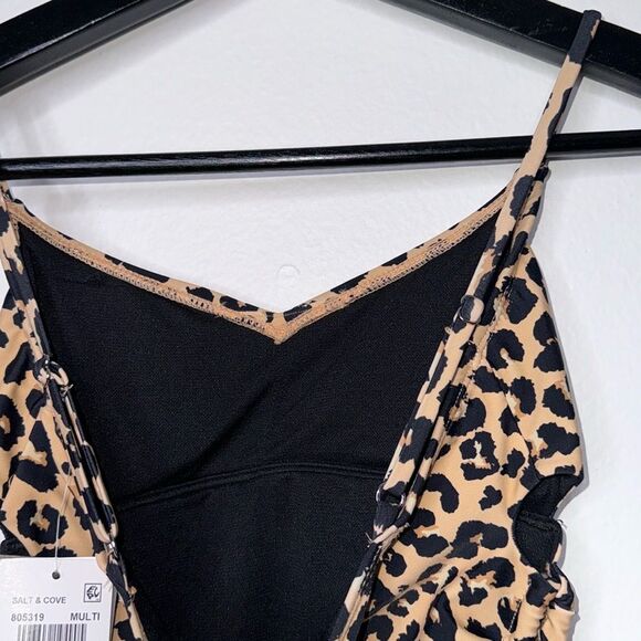 SALT & COVE Juniors Lace-Up-Sides One-Piece Swimsuit Size XS - Picture 11 of 13